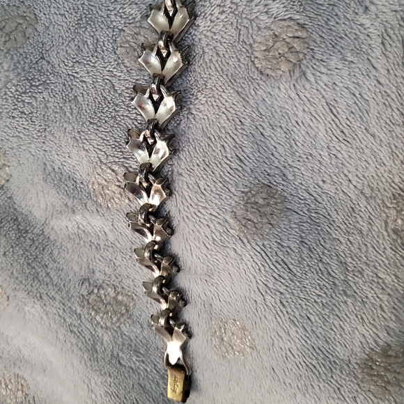 Vintage 50s Bergere Silver-tone Link Bracelet 7" - Picture 5 of 11